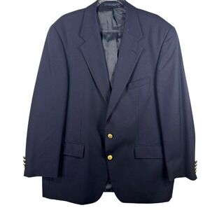 Polo‎ University Club Blazer Wool Gold Two Button Classic Sport Coat Jacket 46R